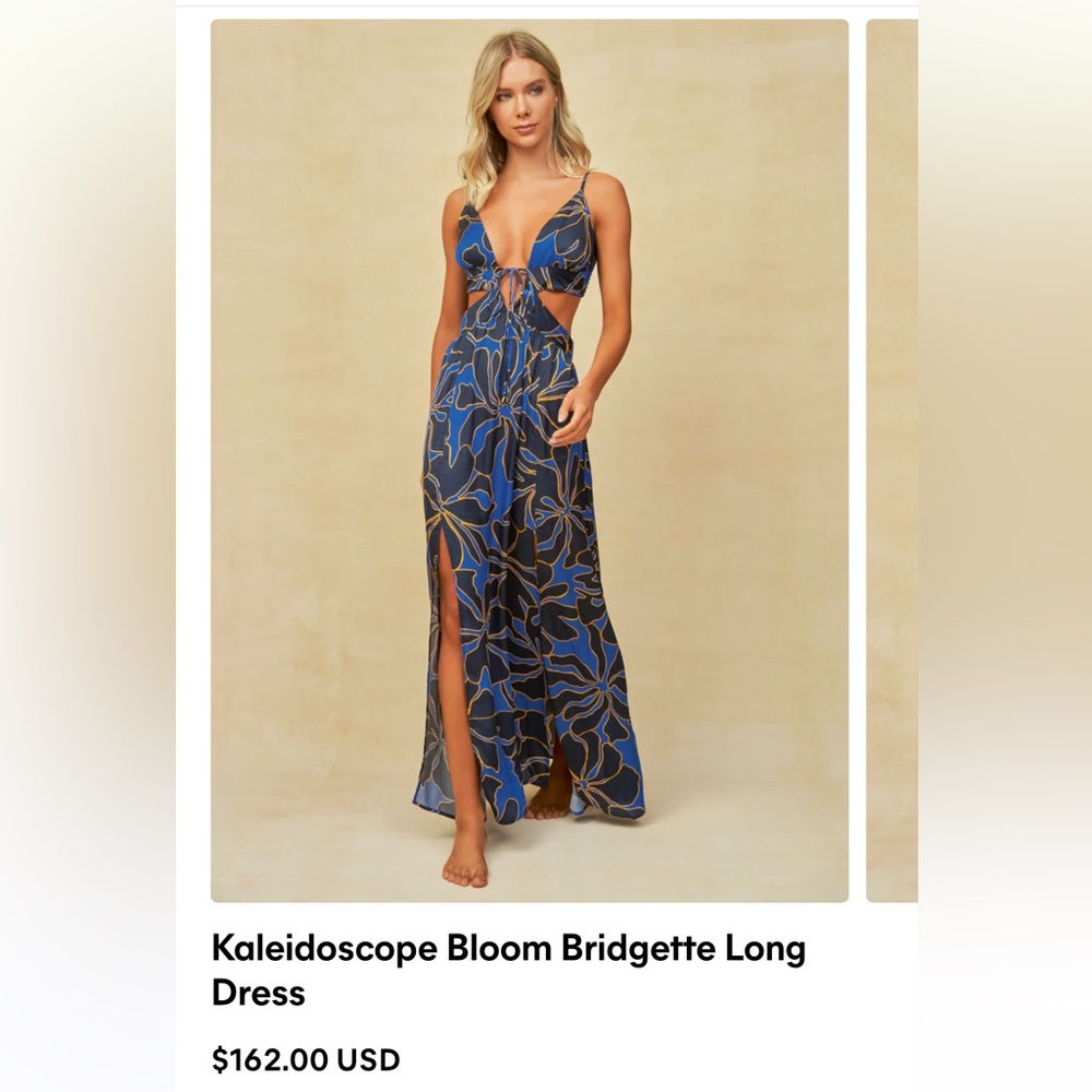 Maaji blue floral silky dress